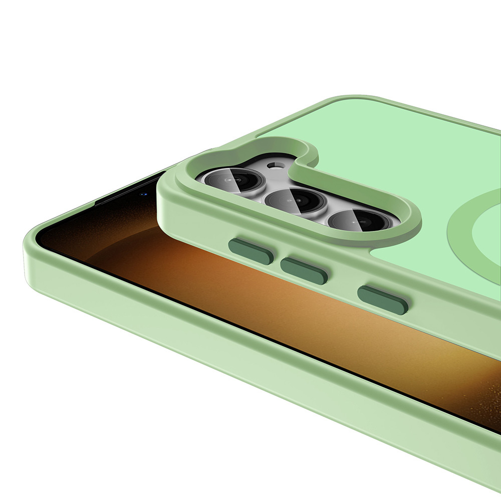 Samsung Galaxy S24 FE Uyumlu Kılıf Magsafe Şarj Özellikli Mat Arka Yüzey Zore Sio Kapak - 11