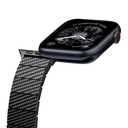 Apple Watch Serisi Uyumlu Karbon Fiber Pitaka Modern Serisi Black-Grey Twill Universal Kordon - 3