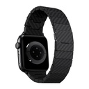 Apple Watch Serisi Uyumlu Karbon Fiber Pitaka Modern Serisi Black-Grey Twill Universal Kordon - 7
