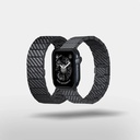 Apple Watch Serisi Uyumlu Karbon Fiber Pitaka Modern Serisi Black-Grey Twill Universal Kordon - 15