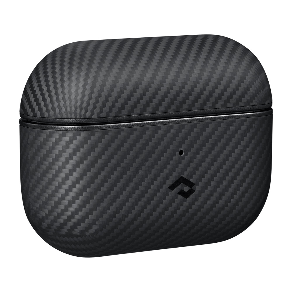 Apple Airpods Pro Uyumlu Kılıf Magsafe Şarj Özellikli 600D Aramid Fiber Pitaka Classic Serisi Black-Grey Twill Kılıf - 5