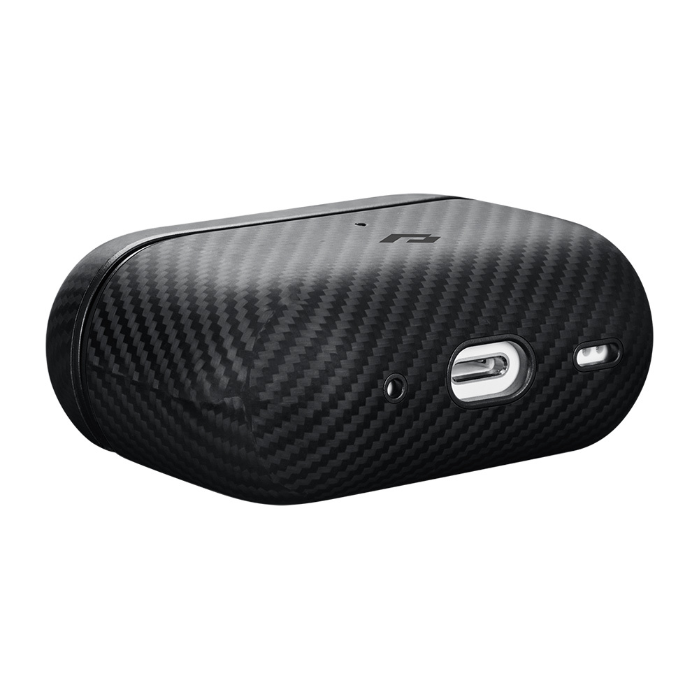 Apple Airpods Pro Uyumlu Kılıf Magsafe Şarj Özellikli 600D Aramid Fiber Pitaka Classic Serisi Black-Grey Twill Kılıf - 8