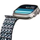 Apple Watch Serisi Uyumlu Aramid Fiber ve Karbon Fiber Pitaka Dreamland ChromaCarbon Serisi Mosaic Universal Kordon - 22