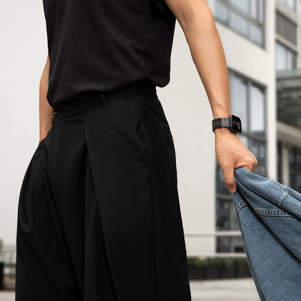 Apple Watch Serisi Uyumlu Aramid Fiber ve Karbon Fiber Pitaka Modern Serisi Rhapsody Universal Kordon - 18