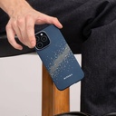Apple iPhone 16 Pro Uyumlu Kılıf Magsafe Şarj Özellikli Aramid Fiber Pitaka Tactile Woven Starpeak Serisi Over The Horizon Kapak - 10