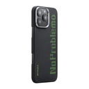 Apple iPhone 16 Pro Uyumlu Kılıf Magsafe Şarj Özellikli Lumintex Teknolojili Fosforlu Aramid Fiber Pitaka Tactile Woven Aries Serisi NoProblemo Kapak - 3
