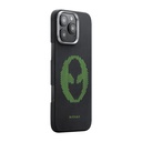 Apple iPhone 16 Pro Max Uyumlu Kılıf Magsafe Şarj Özellikli Lumintex Teknolojili Fosforlu Aramid Fiber Pitaka Tactile Woven Aries Serisi Alien Kapak - 3