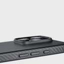 Apple iPhone 16 Pro Max Uyumlu Kılıf Magsafe Şarj Özellikli Aramid Fiber Pitaka Military-Grade Classic Serisi Black-Grey Twill Kapak - 7