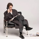 Apple iPhone 16 Pro Max Uyumlu Kılıf Magsafe Şarj Özellikli 600D Aramid Fiber Pitaka Ultra-Slim Classic Serisi Black-Grey Twill Kapak - 6