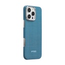 Apple iPhone 16 Pro Uyumlu Kılıf Magsafe Şarj Özellikli Aramid Fiber Pitaka Ultra-Slim Classic Serisi Ocean Blue Kapak - 1