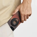 Apple iPhone 16 Pro Max Uyumlu Kılıf Magsafe Şarj Özellikli Grip 3 Standlı Aramid Fiber Pitaka Tactile Woven Sunset-Moonrise Serisi Sunset Kapak - 6