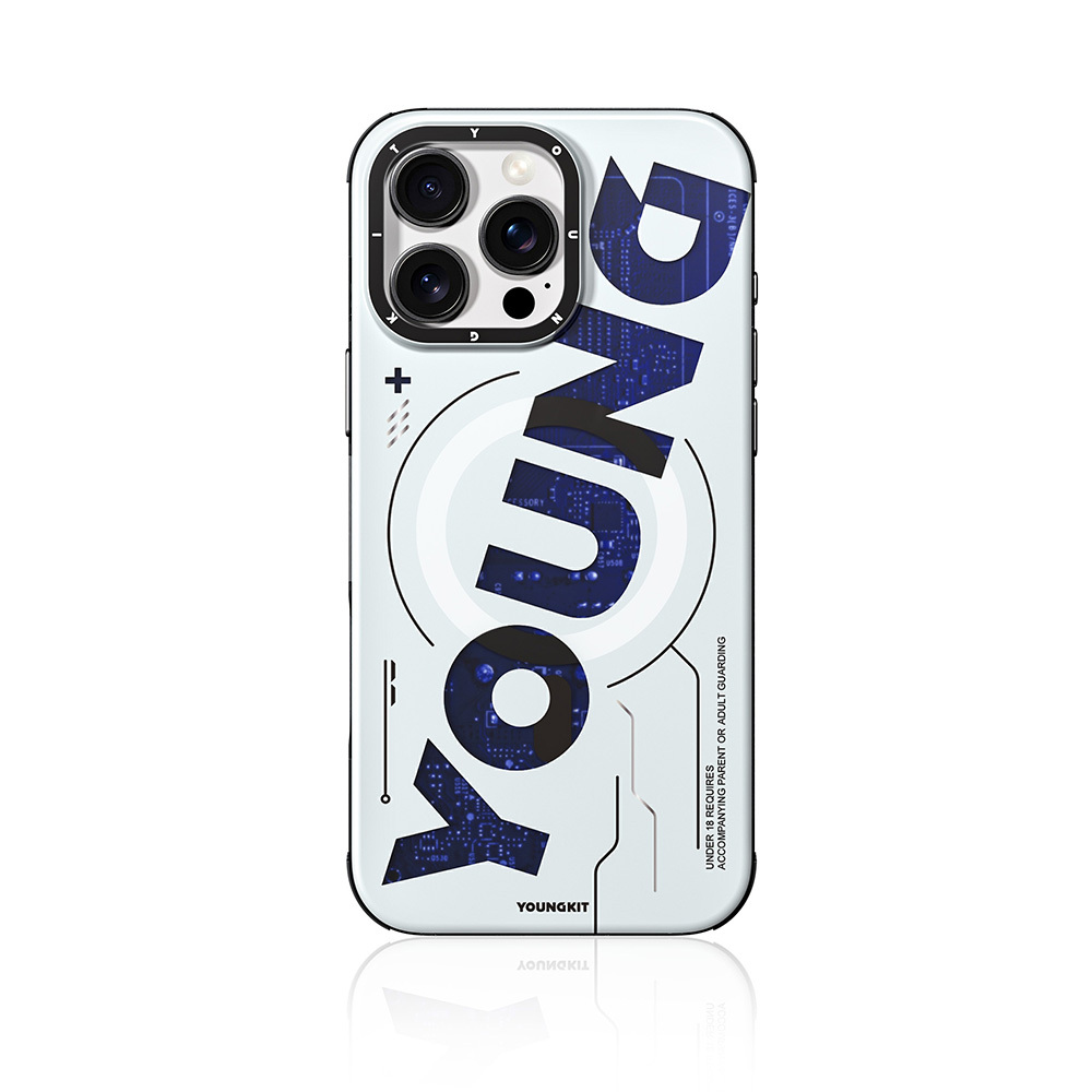 Apple iPhone 16 Pro Uyumlu Kılıf Magsafe Şarj Özellikli Airbagli Çift Katmanlı Youngkit Future Serisi Kapak - 3