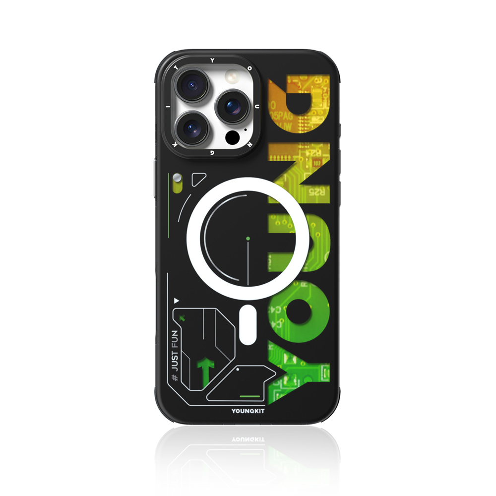 Apple iPhone 16 Pro Uyumlu Kılıf Magsafe Şarj Özellikli Airbagli Çift Katmanlı Youngkit Future Serisi Kapak - 14