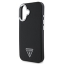 Apple iPhone 16 Uyumlu Kılıf Guess Orjinal Lisanslı Magsafe Şarj Özellikli Grained Triangle Kapak - 5