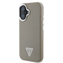 Apple iPhone 16 Uyumlu Kılıf Guess Orjinal Lisanslı Magsafe Şarj Özellikli Grained Triangle Kapak - 8