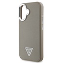 Apple iPhone 16 Uyumlu Kılıf Guess Orjinal Lisanslı Magsafe Şarj Özellikli Grained Triangle Kapak - 12