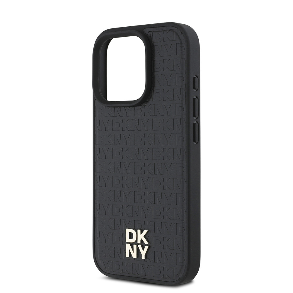 Apple iPhone 16 Pro Max Uyumlu Kılıf DKNY Orjinal Lisanslı Magsafe Şarj Özellikli 3D Yazılı Repeat Pattern Kapak - 12