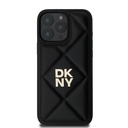 Apple iPhone 16 Pro Uyumlu Kılıf DKNY Orjinal Lisanslı Kapitone Tasarımlı Metal Logolu Deri Kapak - 4