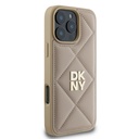 Apple iPhone 16 Pro Uyumlu Kılıf DKNY Orjinal Lisanslı Kapitone Tasarımlı Metal Logolu Deri Kapak - 9
