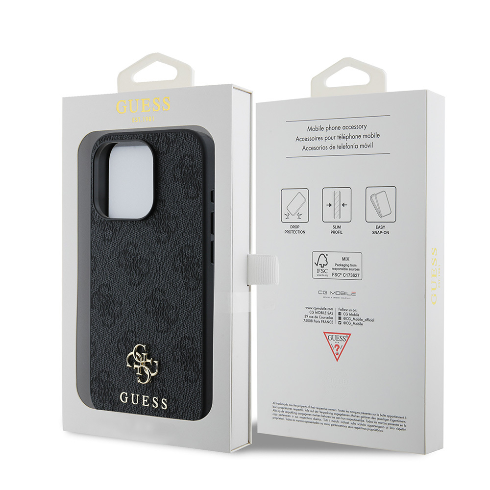 Apple iPhone 15 Pro Max Uyumlu Kılıf Guess Orjinal Lisanslı Magsafe Şarj Özellikli Small 4G Classic Kapak - 21