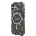 Apple iPhone 16 Uyumlu Kılıf Guess Orjinal Lisanslı Magsafe Şarj Özellikli IML Baskılı Klasik Logolu 4G Desenli Kapak - 8