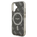 Apple iPhone 16 Uyumlu Kılıf Guess Orjinal Lisanslı Magsafe Şarj Özellikli IML Baskılı Klasik Logolu 4G Desenli Kapak - 12