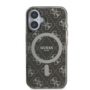 Apple iPhone 16 Pro Uyumlu Kılıf Guess Orjinal Lisanslı Magsafe Şarj Özellikli IML Baskılı Klasik Logolu 4G Desenli Kapak - 2