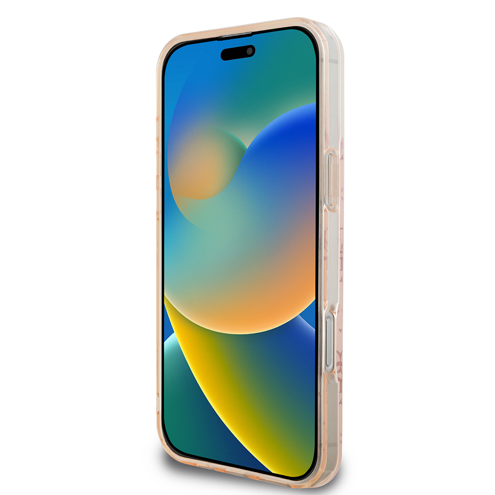 Apple iPhone 16 Pro Uyumlu Kılıf Guess Orjinal Lisanslı Magsafe Şarj Özellikli IML Baskılı Klasik Logolu 4G Desenli Kapak - 11