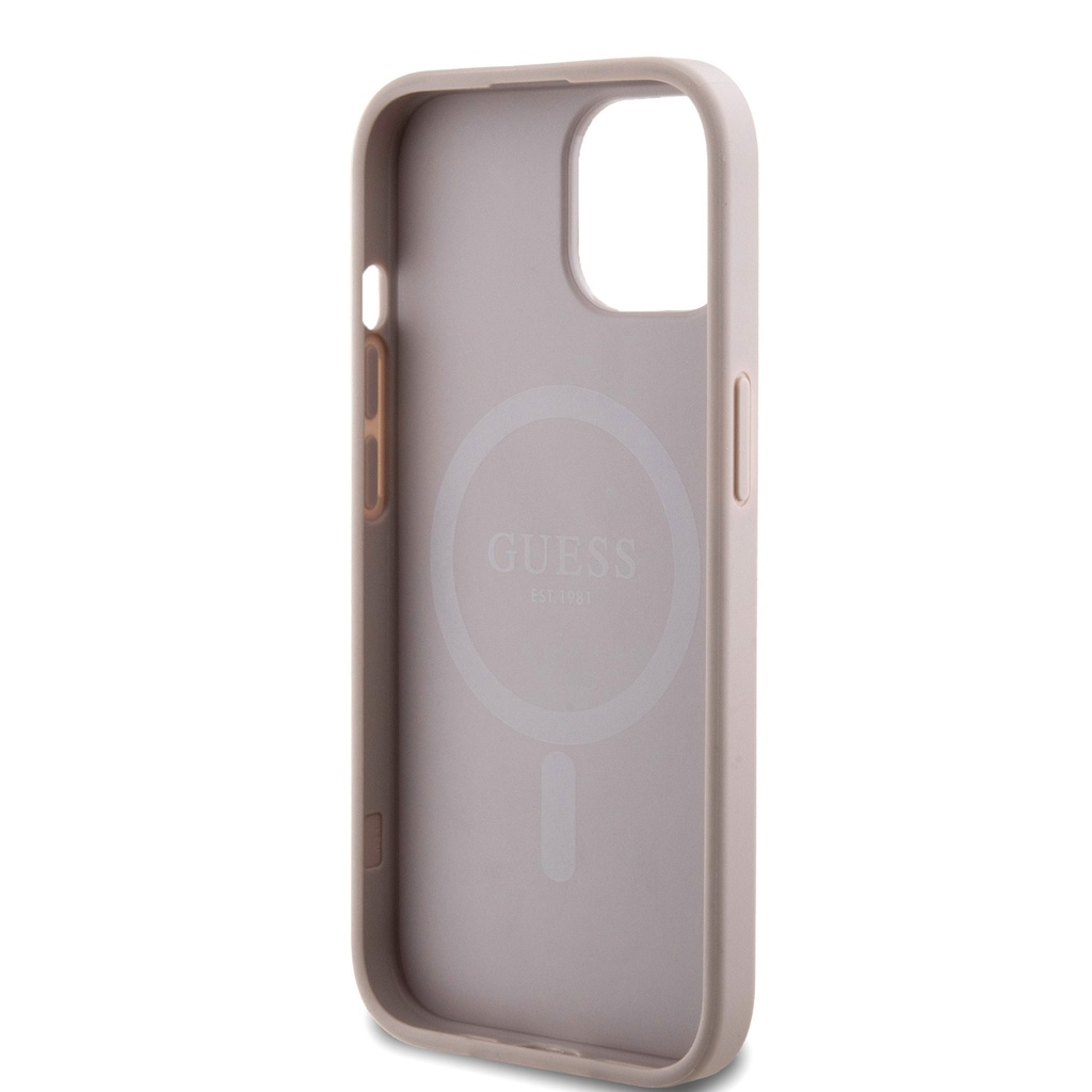 Apple iPhone 14 Uyumlu Kılıf Guess Orjinal Lisanslı Magsafe Şarj Özellikli Small 4G Classic Kapak - 20