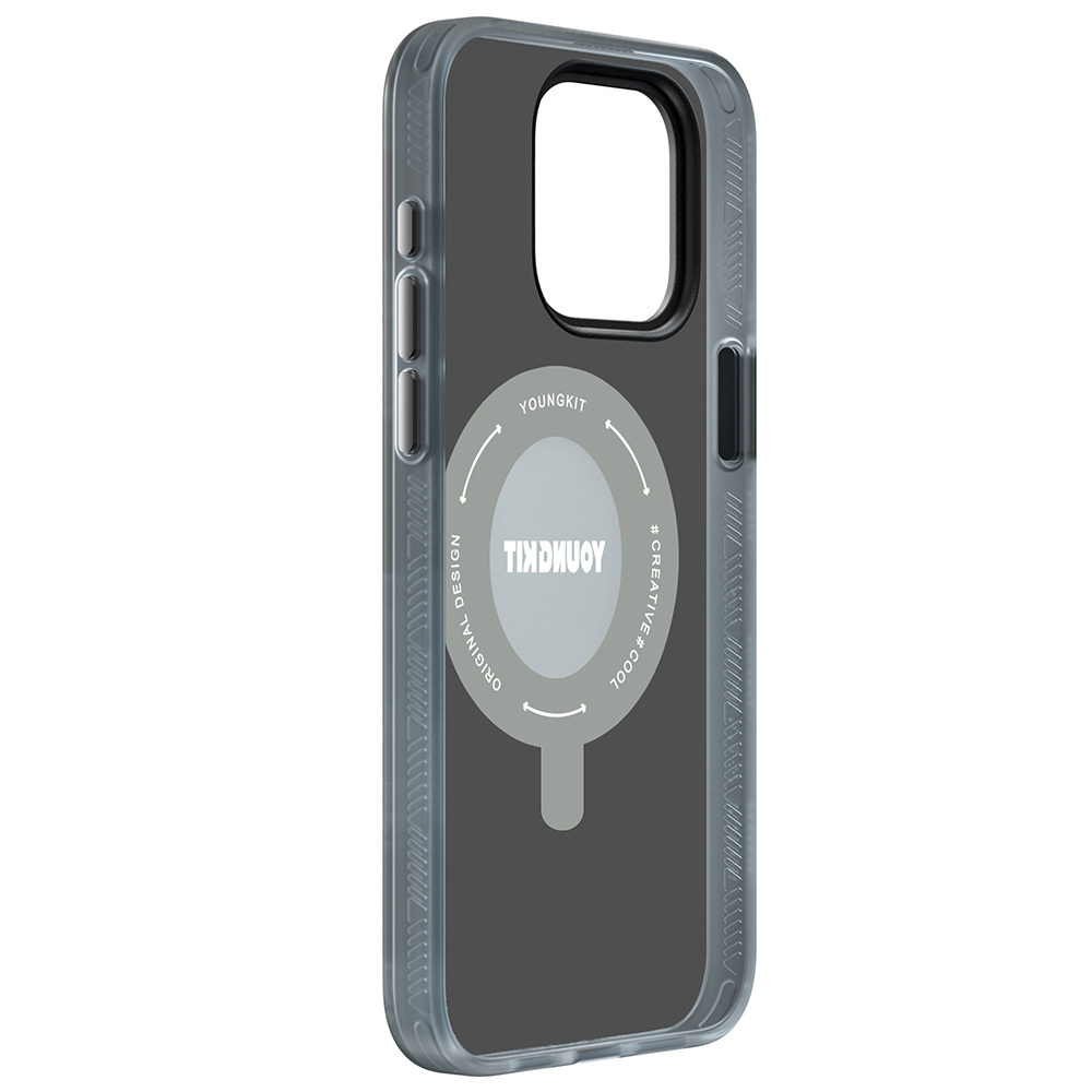 Apple iPhone 15 Pro Max Uyumlu Kılıf Magsafe Şarj Özellikli Youngkit 360° Standlı Technology Serisi Kapak - 3