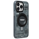 Apple iPhone 15 Pro Max Uyumlu Kılıf Magsafe Şarj Özellikli Youngkit 360° Standlı Technology Serisi Kapak - 4