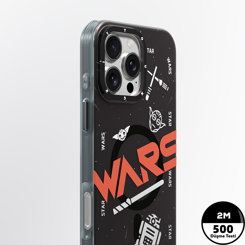 Apple iPhone 16 Pro Uyumlu Kılıf Magsafe Şarj Özellikli Airbagli Hologram Tasarımlı Youngkit Interstellar Serisi Kapak - 3