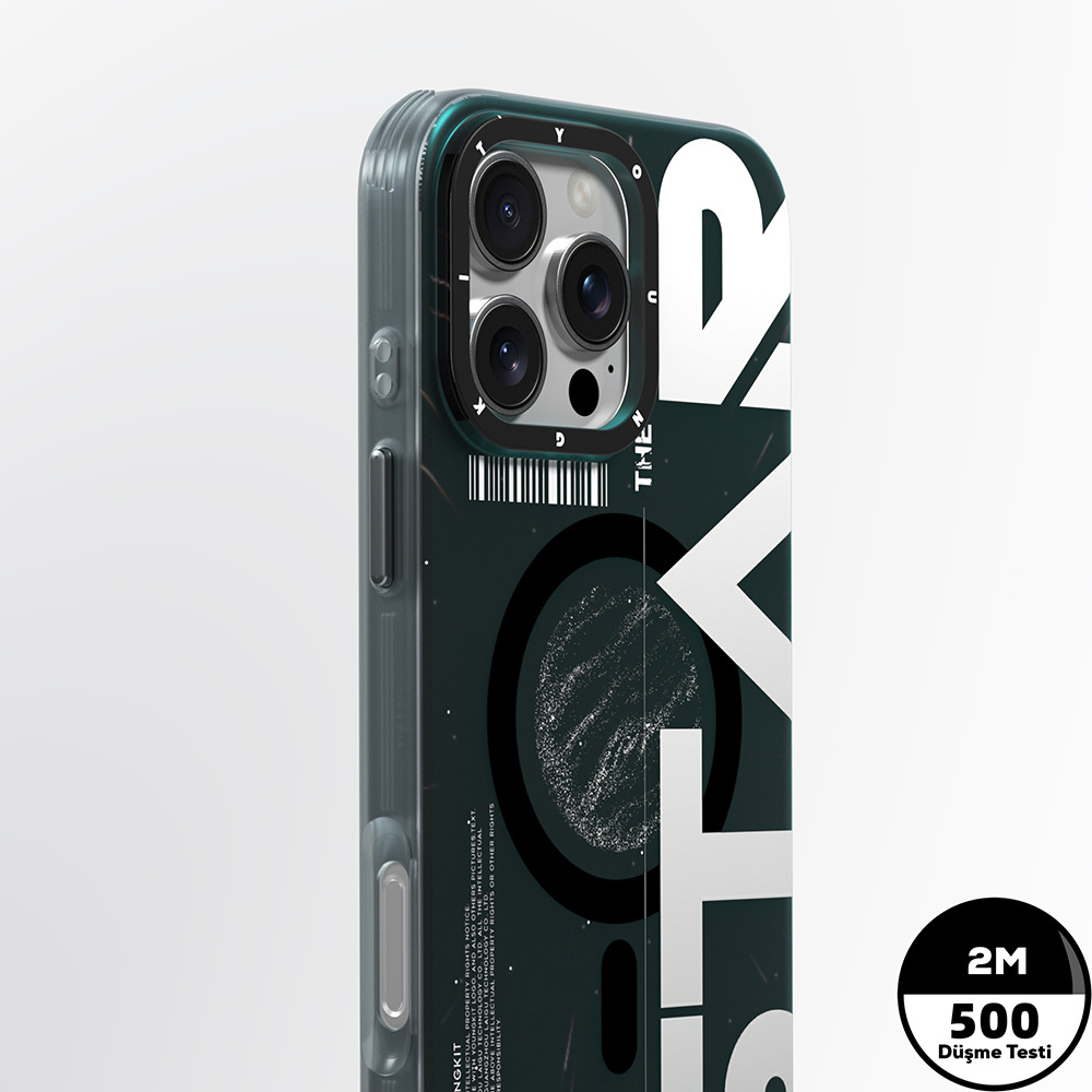 Apple iPhone 16 Pro Max Uyumlu Kılıf Magsafe Şarj Özellikli Airbagli Hologram Tasarımlı Youngkit Interstellar Serisi Kapak - 6