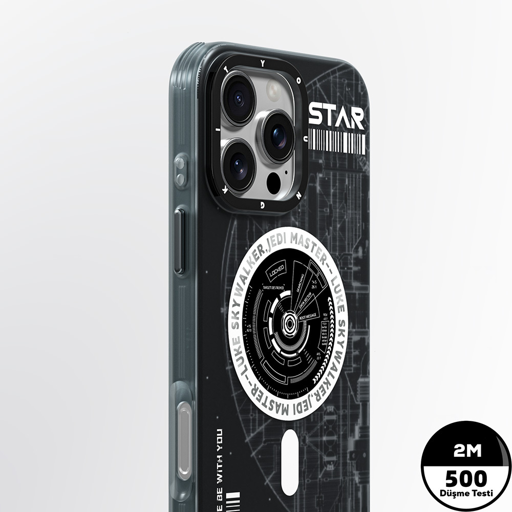 Apple iPhone 16 Pro Max Uyumlu Kılıf Magsafe Şarj Özellikli Airbagli Hologram Tasarımlı Youngkit Interstellar Serisi Kapak - 8