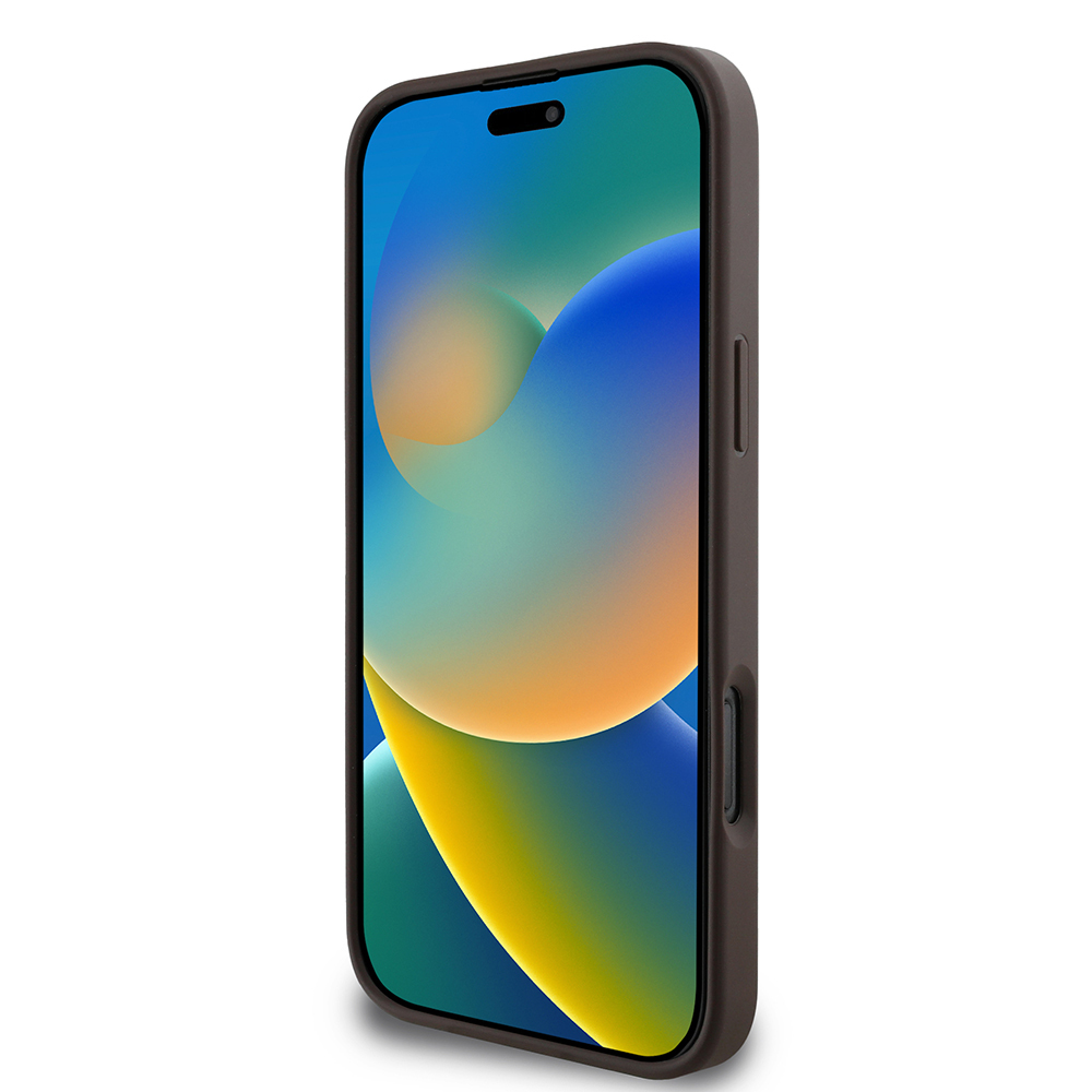Apple iPhone 16 Pro Max Uyumlu Kılıf Guess Orjinal Lisanslı Magsafe Şarj Özellikli 4G Desenli Çizgili Kartlıklı Kapak - 4