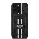 Apple iPhone 16 Pro Max Uyumlu Kılıf Guess Orjinal Lisanslı Magsafe Şarj Özellikli 4G Desenli Çizgili Kartlıklı Kapak - 7