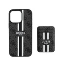 Apple iPhone 16 Pro Max Uyumlu Kılıf Guess Orjinal Lisanslı Magsafe Şarj Özellikli 4G Desenli Çizgili Kartlıklı Kapak - 9