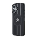 Apple iPhone 16 Uyumlu Kılıf Mercedes Benz Orjinal Lisanslı Magsafe Şarj Özellikli Çift Katmanlı Paralel Çizgi Desenli Kapak - 1