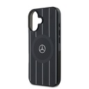 Apple iPhone 16 Uyumlu Kılıf Mercedes Benz Orjinal Lisanslı Magsafe Şarj Özellikli Çift Katmanlı Paralel Çizgi Desenli Kapak - 5