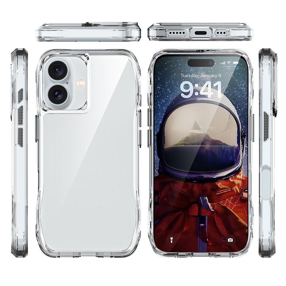 Apple iPhone 16 Uyumlu Kılıf Airbagli Şeffaf Zore İncek Kapak - 3