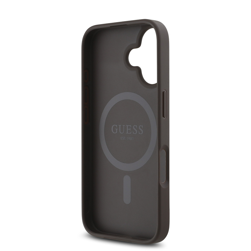 Apple iPhone 16 Plus Uyumlu Kılıf Guess Orjinal Lisanslı Magsafe Şarj Özellikli Small 4G Classic Kapak - 6