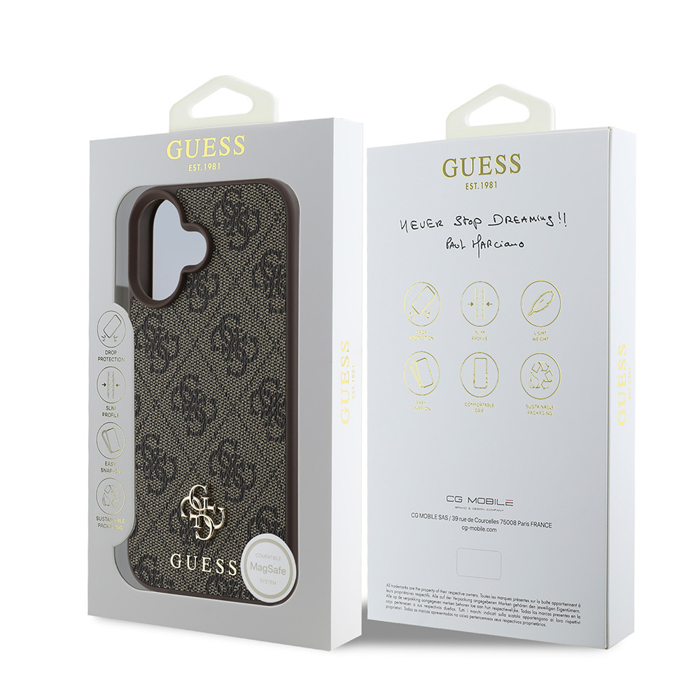 Apple iPhone 16 Plus Uyumlu Kılıf Guess Orjinal Lisanslı Magsafe Şarj Özellikli Small 4G Classic Kapak - 7