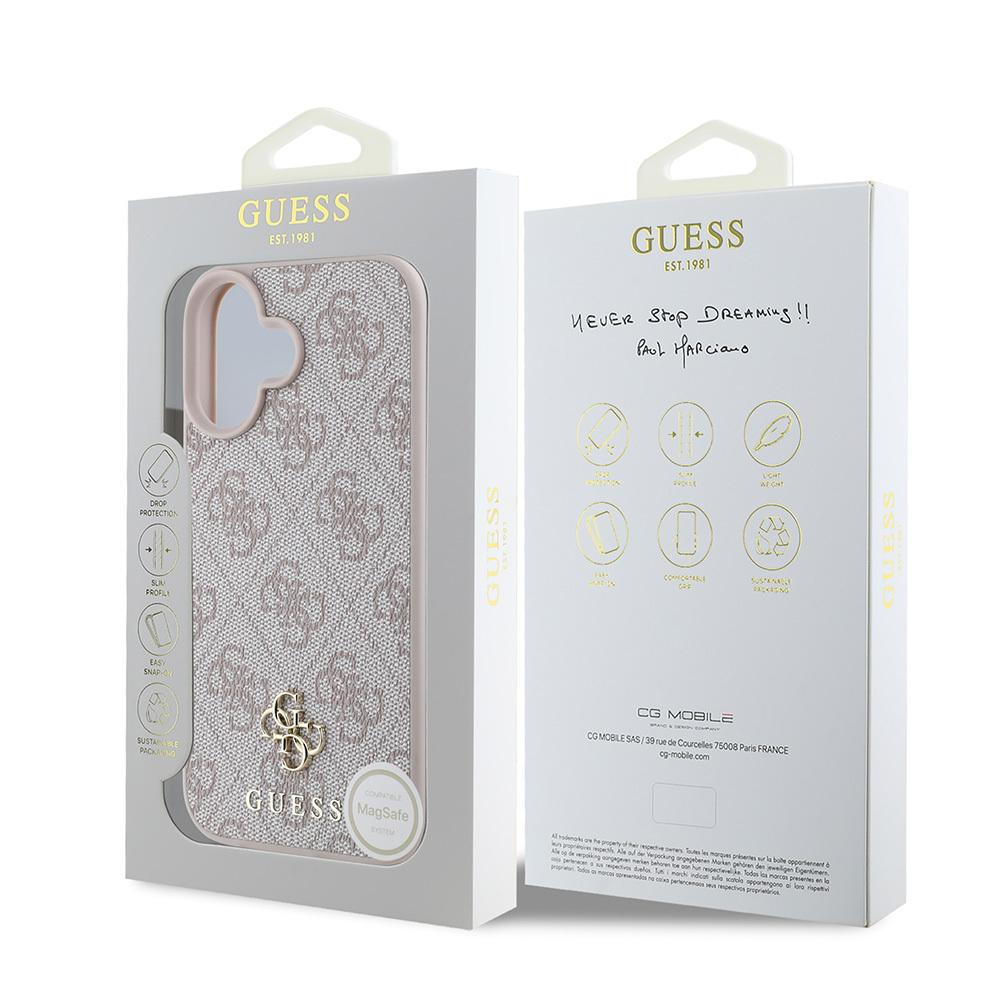 Apple iPhone 16 Plus Uyumlu Kılıf Guess Orjinal Lisanslı Magsafe Şarj Özellikli Small 4G Classic Kapak - 21