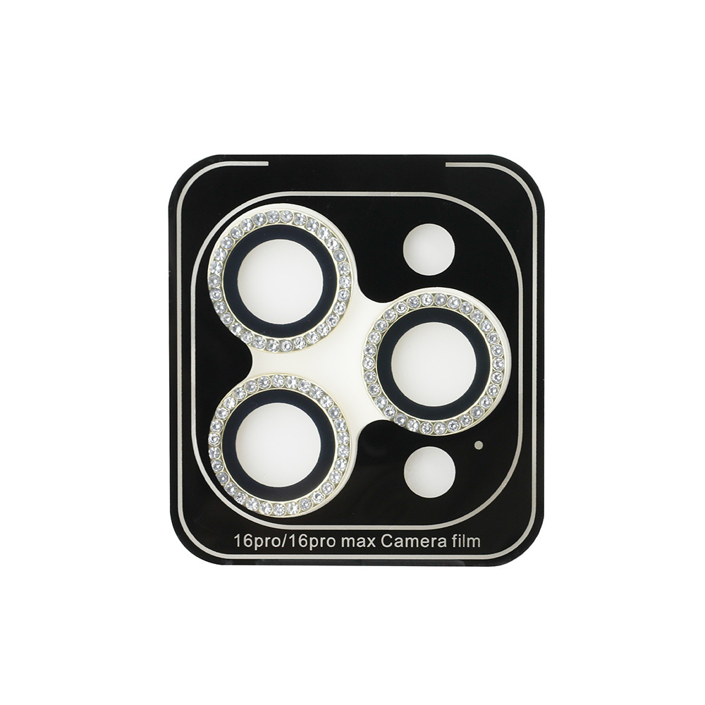 Apple iPhone 16 Pro Uyumlu Guess Orjinal Lisanslı Rhinestone Ekran Koruyucu + Lens Koruyucu 2in1 Aksesuar Seti - 1