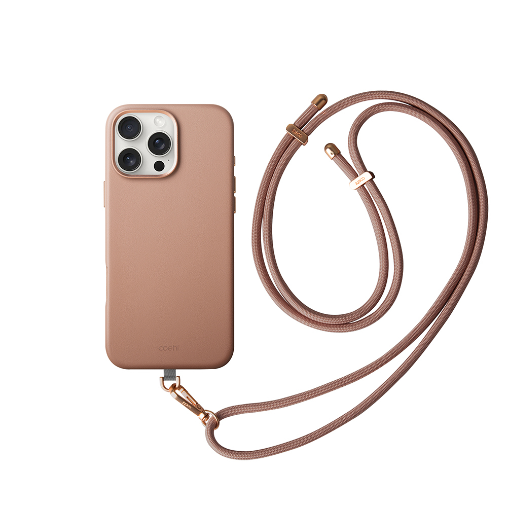 Apple iPhone 16 Pro Uyumlu Kılıf Magsafe Şarj Özellikli Soft Arka Yüzey Askı İpli Coehl Muse Kapak - 3