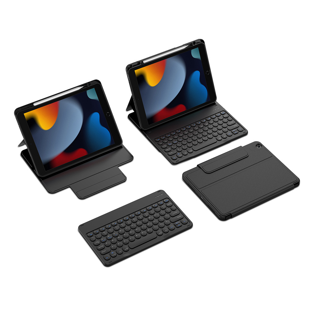 Apple iPad 10.2 Uyumlu (8.Nesil) Wiwu Protective Gizli Kalem Bölmeli Klavyeli Kılıf - 5