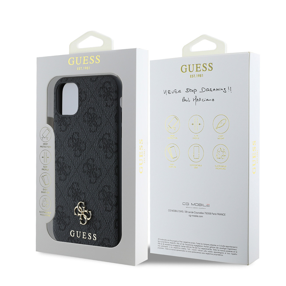 Apple iPhone 12 Uyumlu Kılıf Guess Orjinal Lisanslı Magsafe Şarj Özellikli Small 4G Classic Kapak - 7