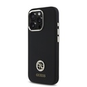 Apple iPhone 16 Pro Uyumlu Kılıf Guess Orjinal Lisanslı Yazı ve Taşlı 4G Logolu Metal Kamera Çerçeveli Silikon Kapak - 1
