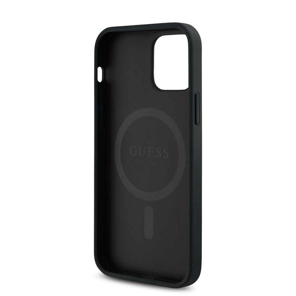 Apple iPhone 12 Pro Uyumlu Kılıf Guess Orjinal Lisanslı Magsafe Şarj Özellikli Small 4G Classic Kapak - 6