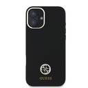 Apple iPhone 16 Plus Uyumlu Kılıf Guess Orjinal Lisanslı Yazı ve Taşlı 4G Logolu Metal Kamera Çerçeveli Silikon Kapak - 2